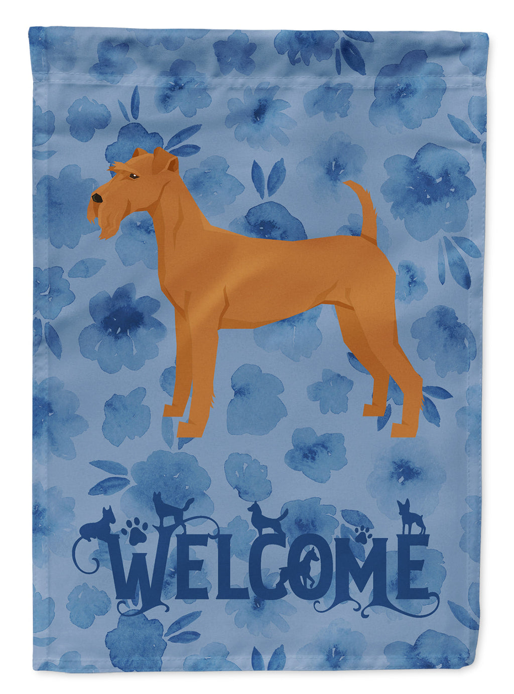 Irish Terrier Welcome Garden Flag Mailbox Decorative Yard Banner Outside Patio Artwork for Flower Beds, Garden Size, Multicolor