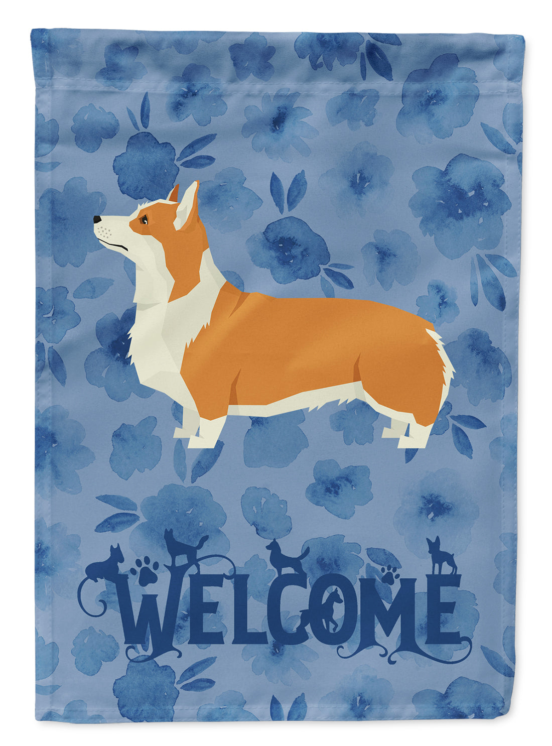 Pembroke Corgi Welcome Garden Flag Mailbox Decorative Yard Banner Outside Patio Artwork for Flower Beds, Garden Size, Multicolor
