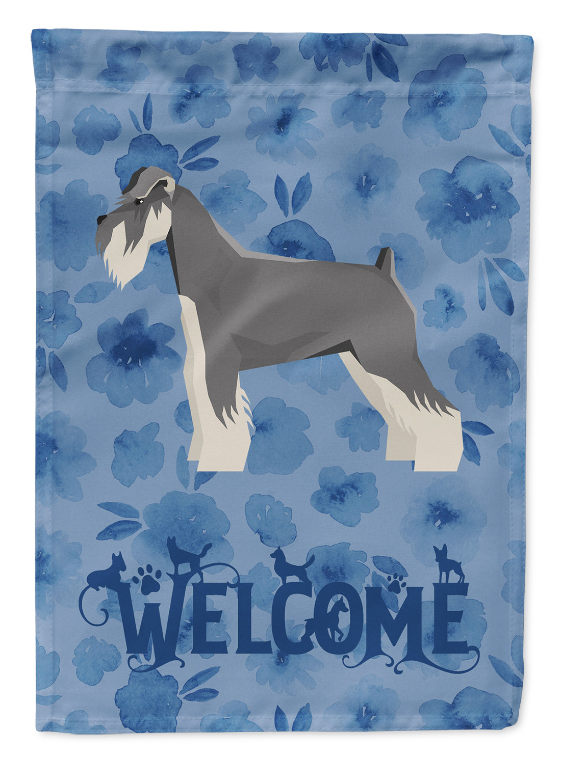 Schnauzer Welcome Garden Flag Mailbox Decorative Yard Banner Outside Patio Artwork for Flower Beds, Garden Size, Multicolor