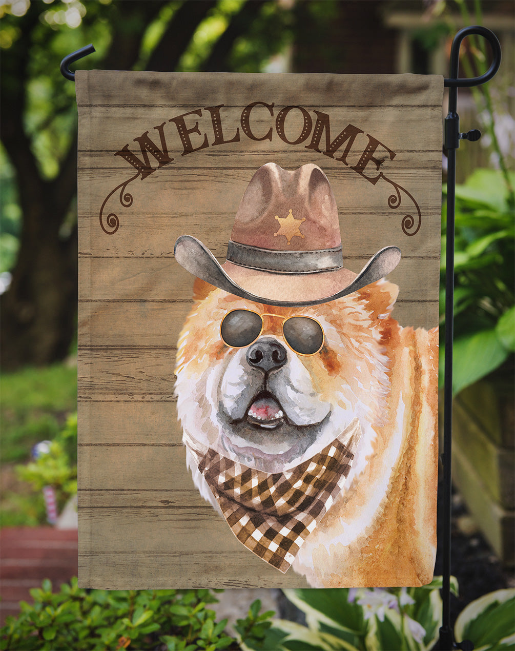 Chow Chow #2 Country Dog Garden Flag Mailbox Decorative Yard Banner Outside Patio Artwork for Flower Beds, Garden Size, Multicolor