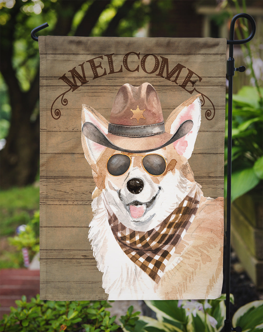 Corgi Country Dog Garden Flag Mailbox Decorative Yard Banner Outside Patio Artwork for Flower Beds, Garden Size, Multicolor
