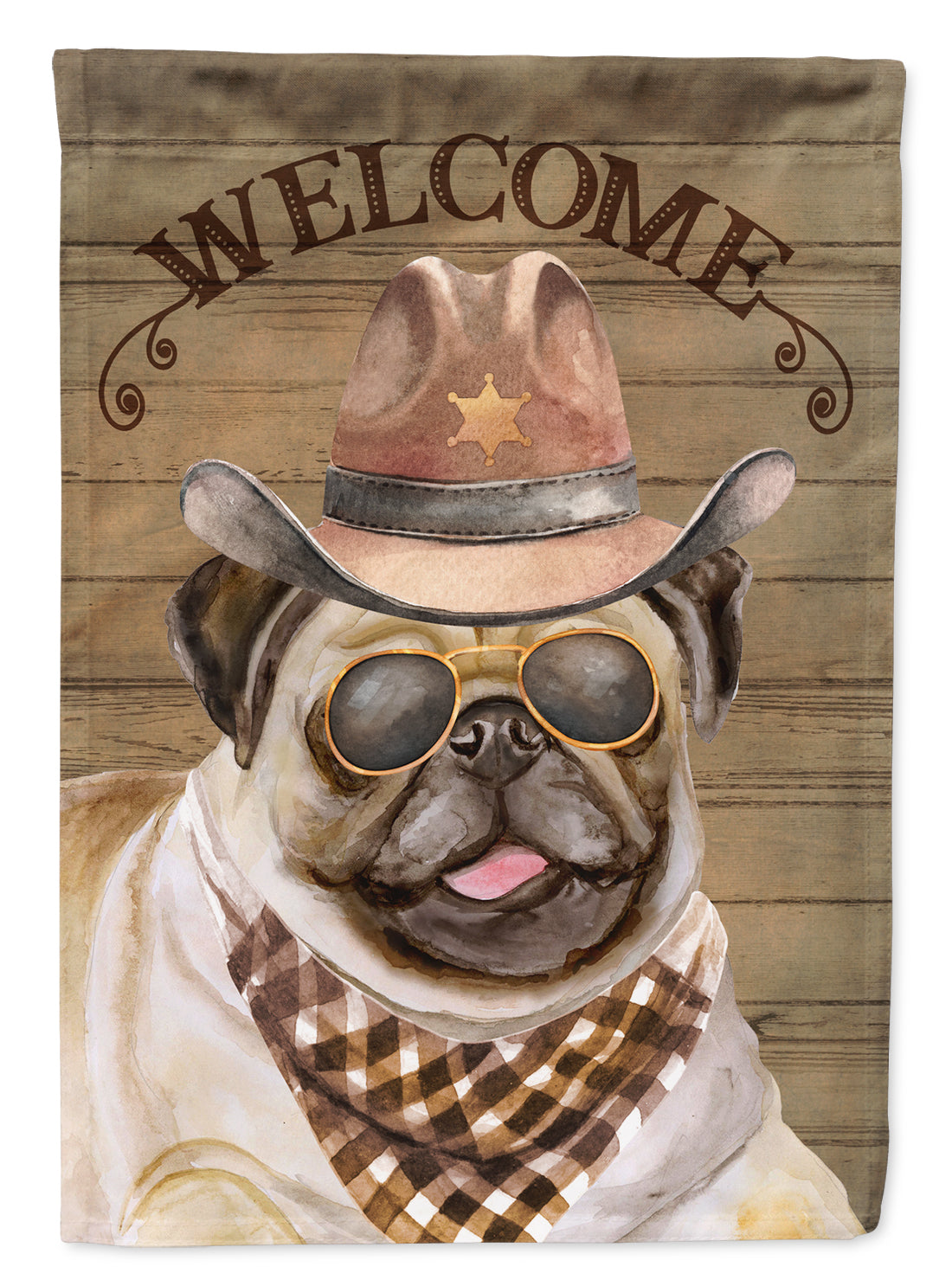 Pug Country Dog Garden Flag Mailbox Decorative Yard Banner Outside Patio Artwork for Flower Beds, Garden Size, Multicolor