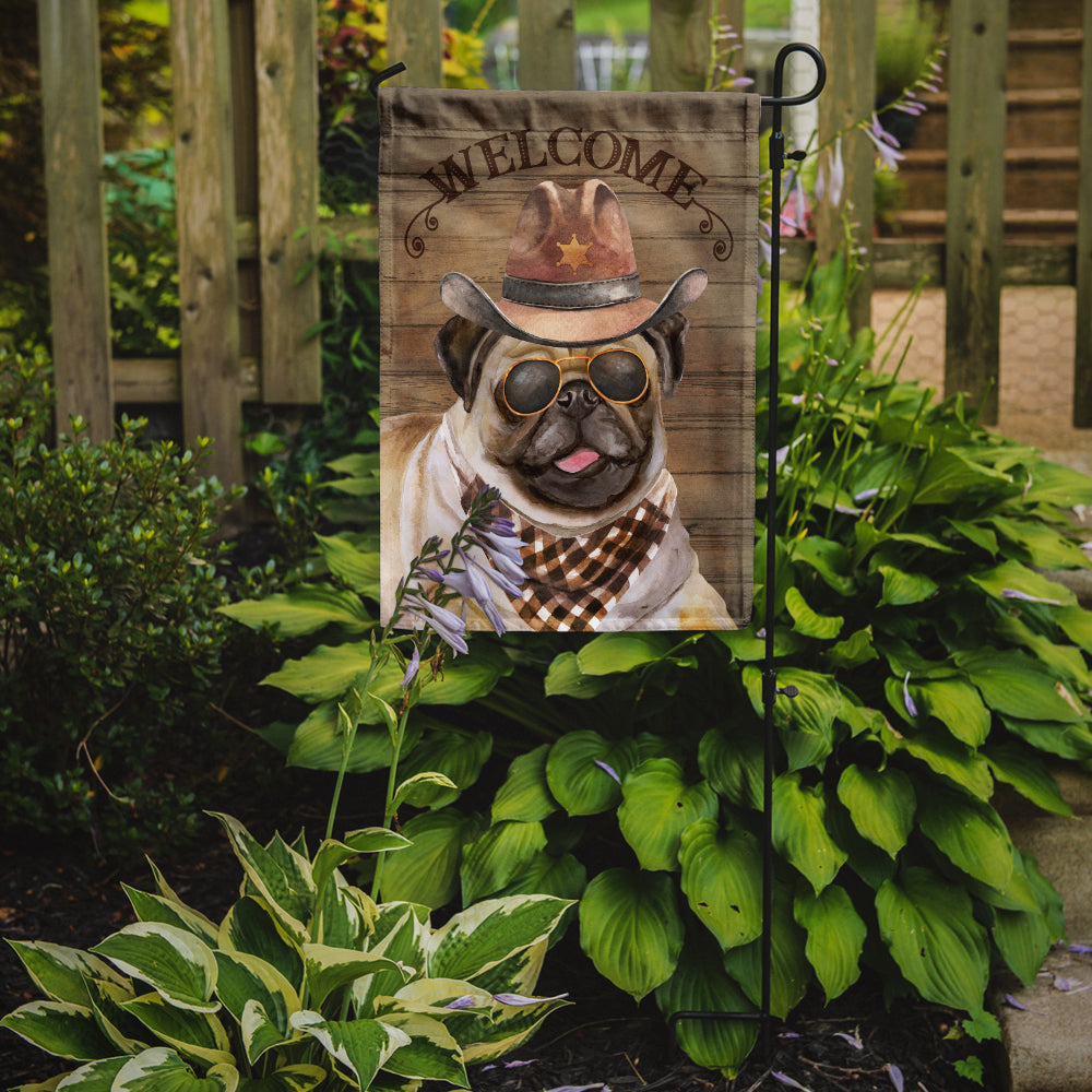 Pug Country Dog Garden Flag Mailbox Decorative Yard Banner Outside Patio Artwork for Flower Beds, Garden Size, Multicolor