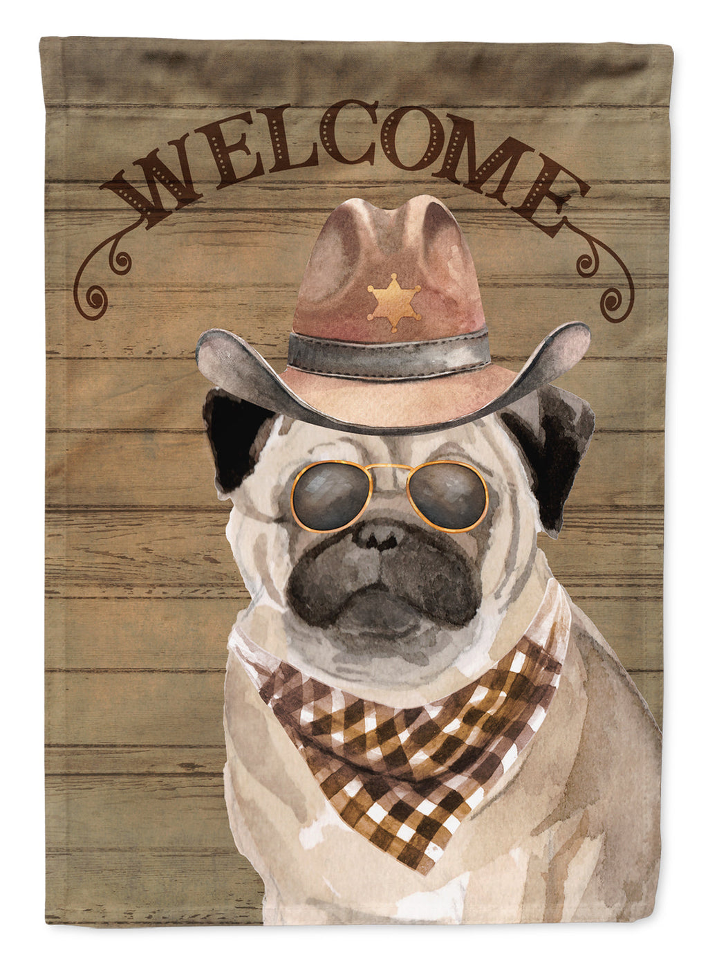 Pug #2 Country Dog Garden Flag Mailbox Decorative Yard Banner Outside Patio Artwork for Flower Beds, Garden Size, Multicolor