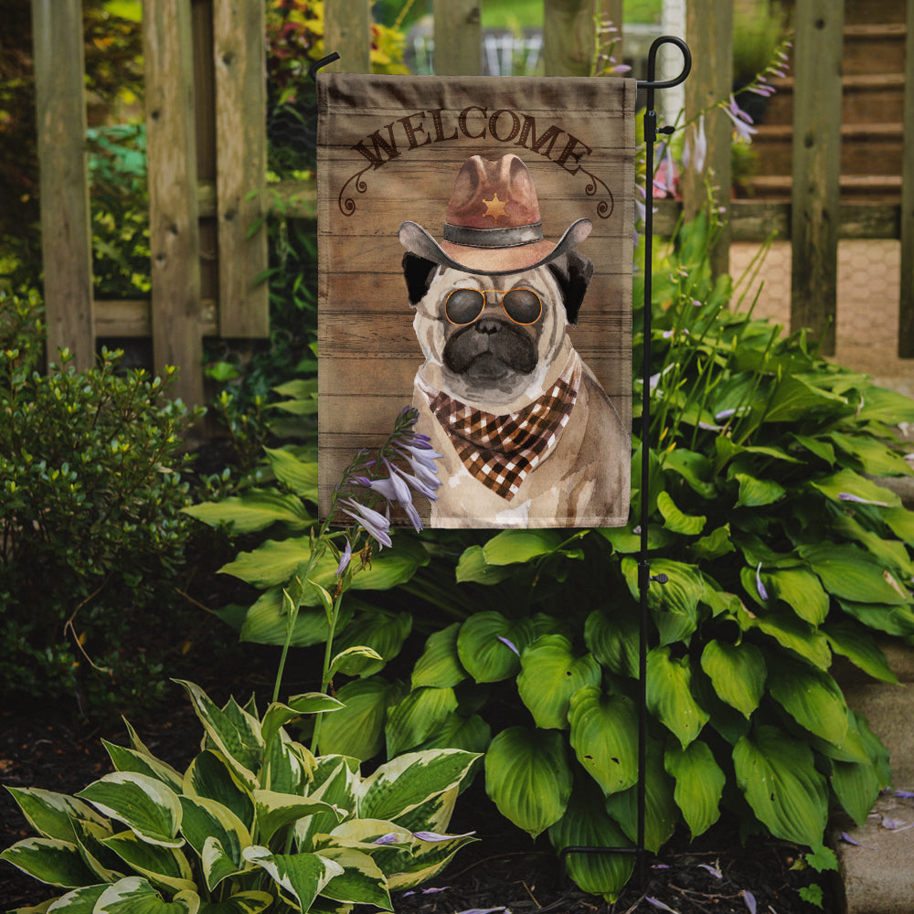 Pug #2 Country Dog Garden Flag Mailbox Decorative Yard Banner Outside Patio Artwork for Flower Beds, Garden Size, Multicolor