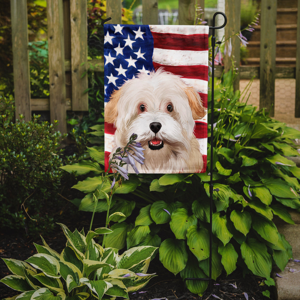 Alpine Spaniel American Flag Garden Flag Mailbox Decorative Yard Banner Outside Patio Artwork for Flower Beds, Garden Size, Multicolor