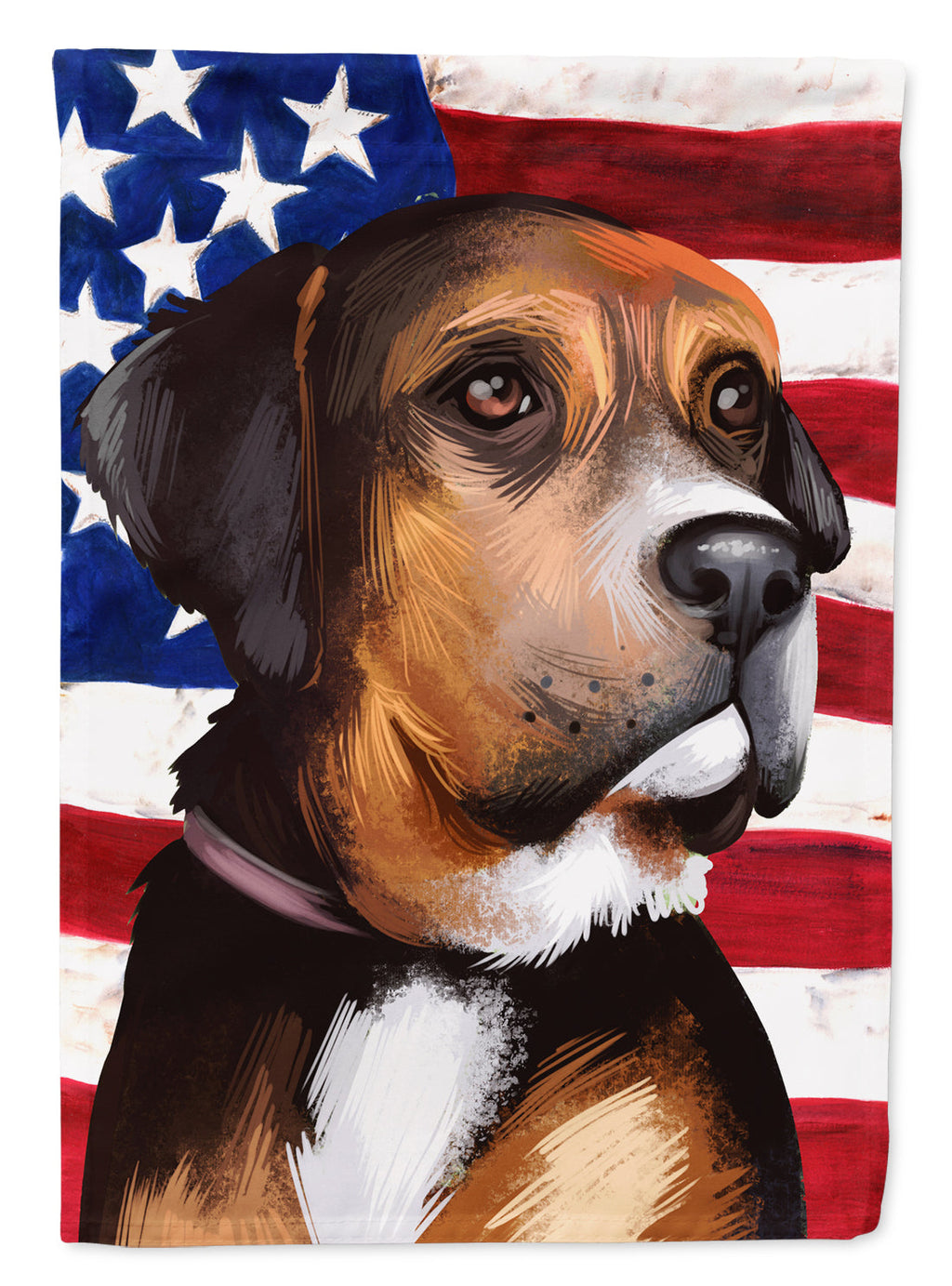 Austrian Black and Tan Hound American Flag Garden Flag Mailbox Decorative Yard Banner Outside Patio Artwork for Flower Beds, Garden Size, Multicolor