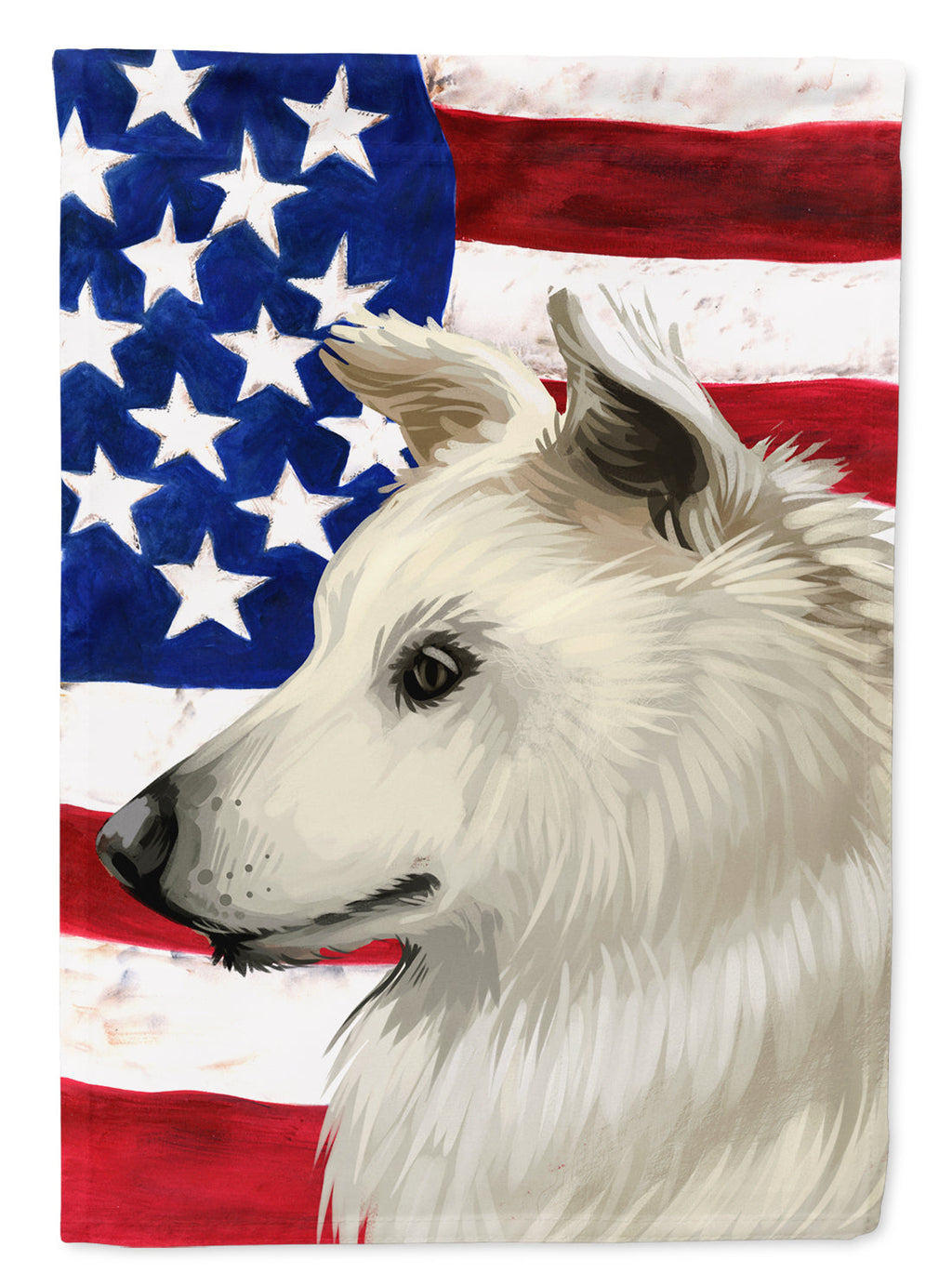 Cretan Hound Dog American Flag Garden Flag Mailbox Decorative Yard Banner Outside Patio Artwork for Flower Beds, Garden Size, Multicolor