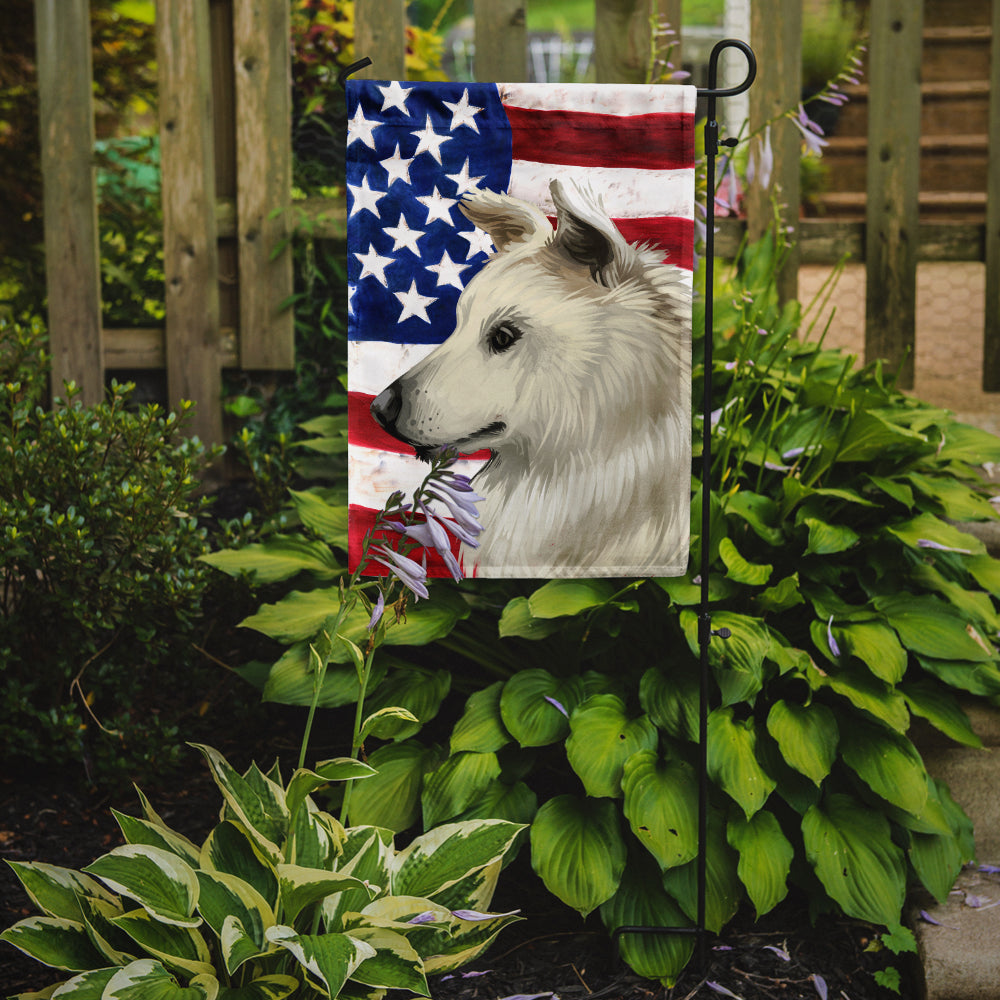 Cretan Hound Dog American Flag Garden Flag Mailbox Decorative Yard Banner Outside Patio Artwork for Flower Beds, Garden Size, Multicolor