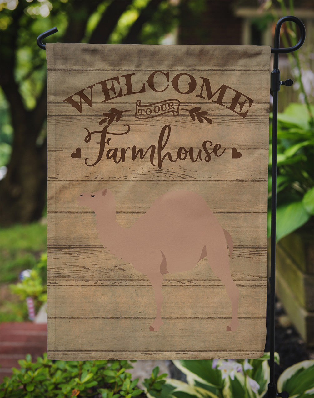F1 Hybrid Camel Welcome Garden Flag Mailbox Decorative Yard Banner Outside Patio Artwork for Flower Beds, Garden Size, Multicolor