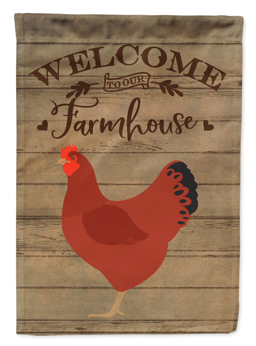 New Hampshire Red Chicken Welcome Garden Flag Mailbox Decorative Yard Banner Outside Patio Artwork for Flower Beds, Garden Size, Multicolor