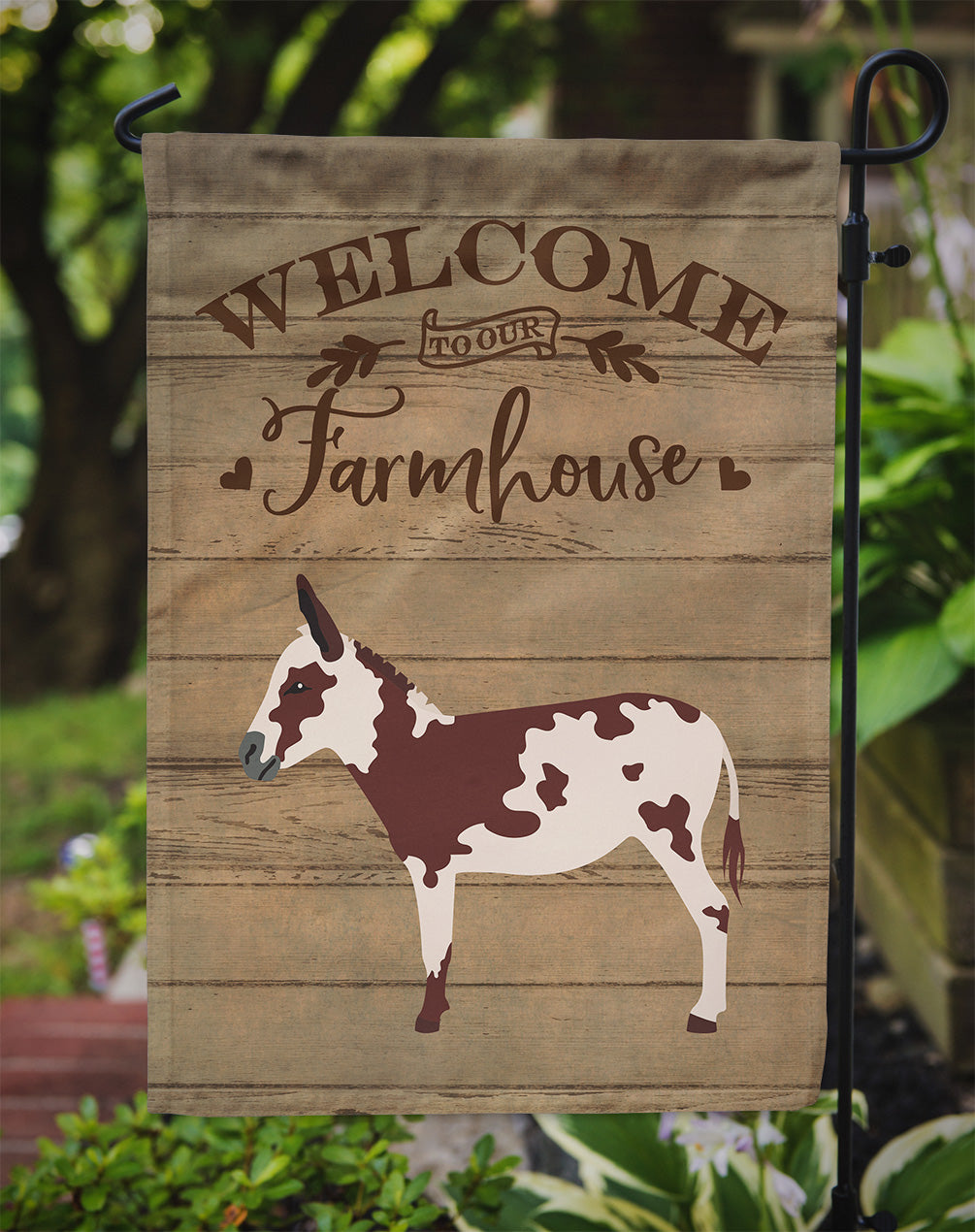 American Spotted Donkey Welcome Garden Flag Mailbox Decorative Yard Banner Outside Patio Artwork for Flower Beds, Garden Size, Multicolor