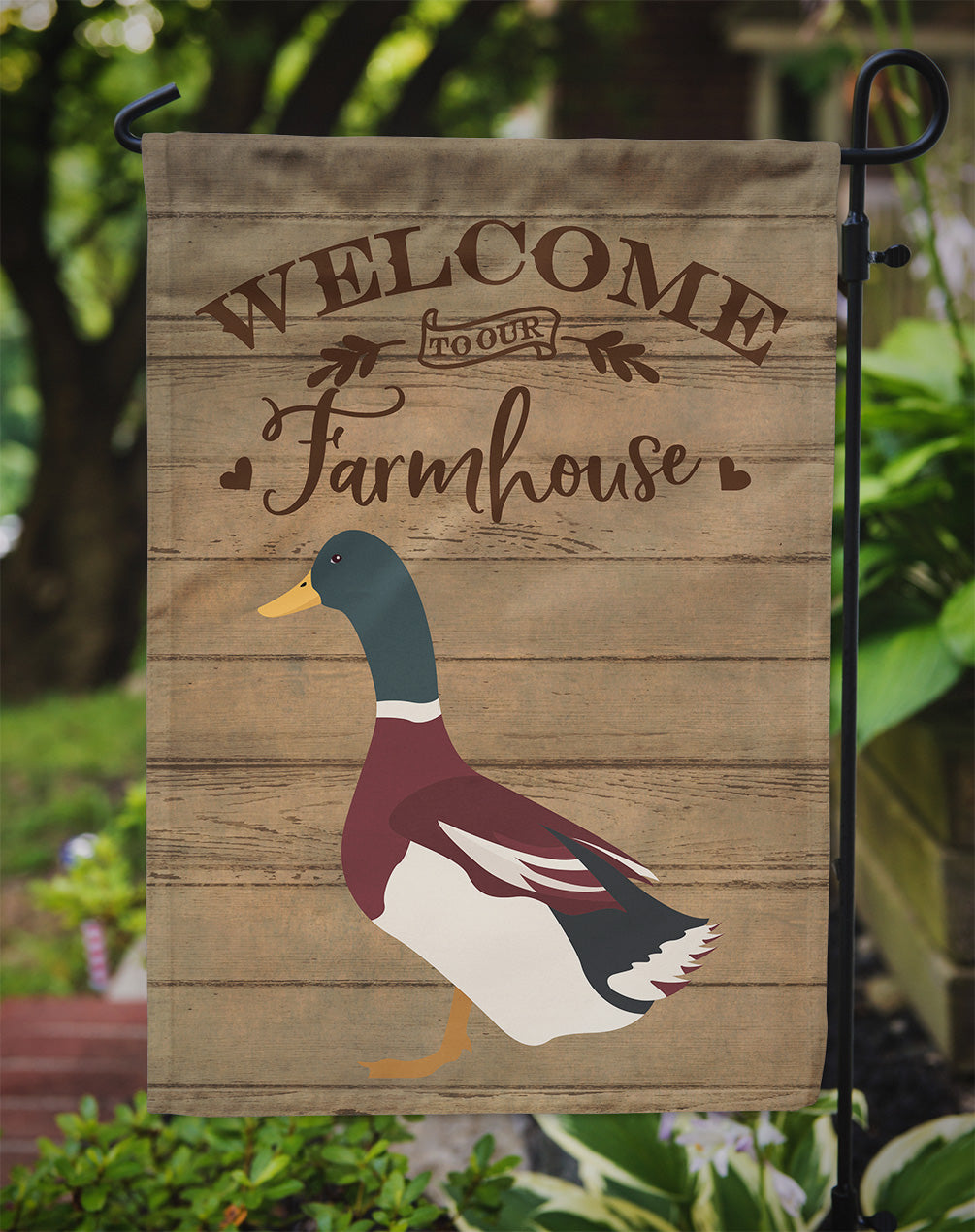 Rouen Duck Welcome Garden Flag Mailbox Decorative Yard Banner Outside Patio Artwork for Flower Beds, Garden Size, Multicolor