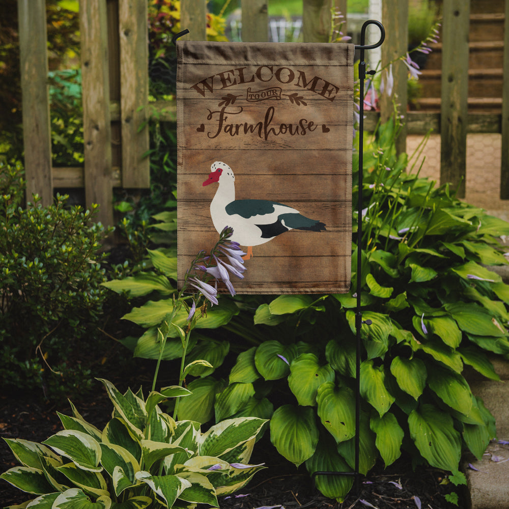 Muscovy Duck Welcome Garden Flag Mailbox Decorative Yard Banner Outside Patio Artwork for Flower Beds, Garden Size, Multicolor