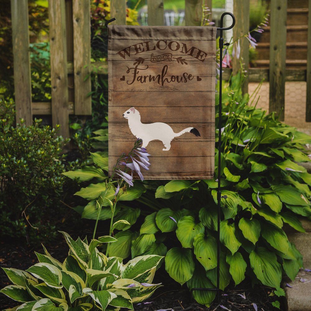 Stoat Short-tailed Weasel Welcome Garden Flag Mailbox Decorative Yard Banner Outside Patio Artwork for Flower Beds, Garden Size, Multicolor