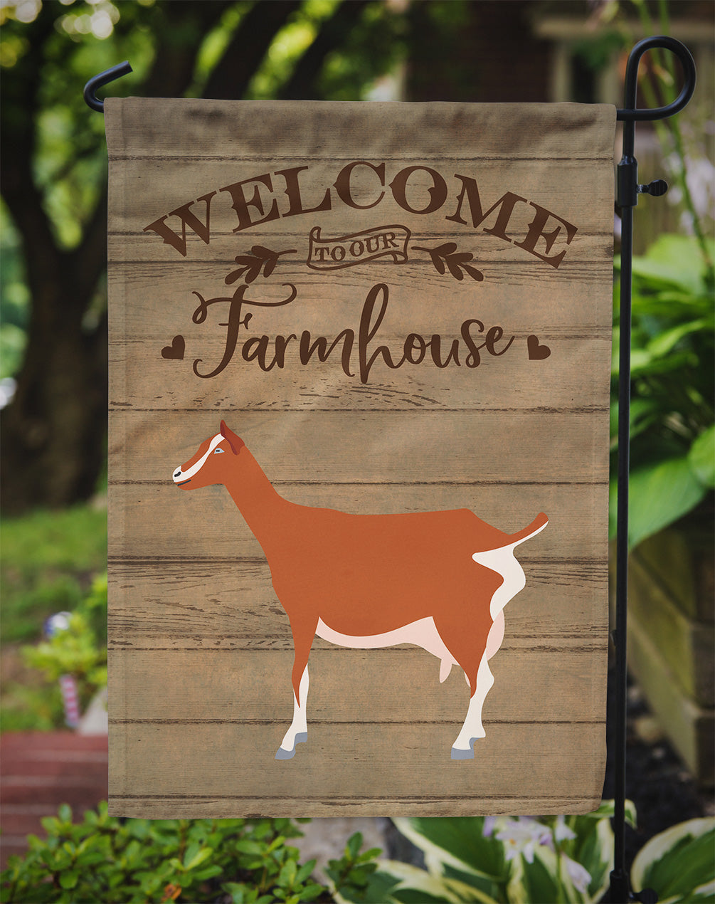 Toggenburger Goat Welcome Garden Flag Mailbox Decorative Yard Banner Outside Patio Artwork for Flower Beds, Garden Size, Multicolor