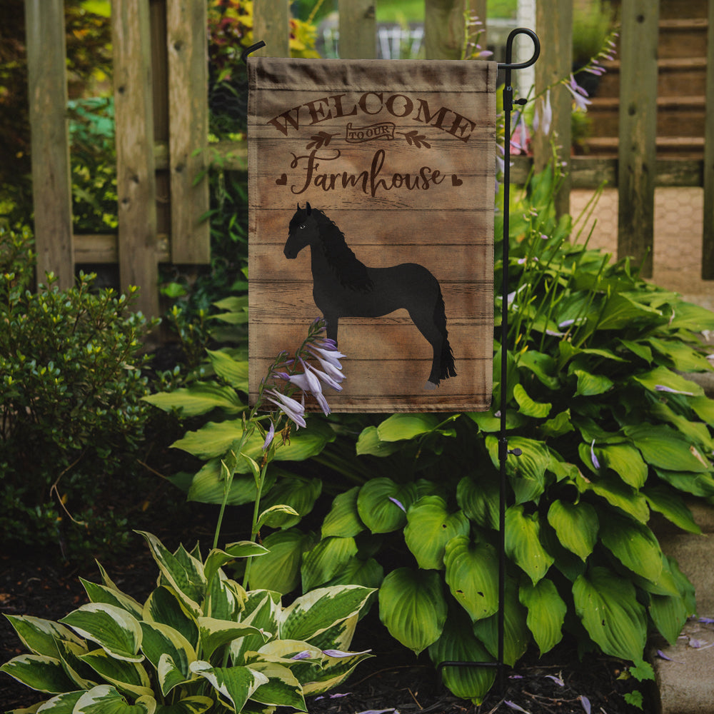 Friesian Horse Welcome Garden Flag Mailbox Decorative Yard Banner Outside Patio Artwork for Flower Beds, Garden Size, Multicolor