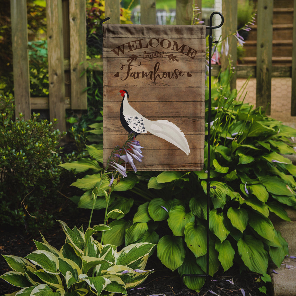 Silver Pheasant Welcome Garden Flag Mailbox Decorative Yard Banner Outside Patio Artwork for Flower Beds, Garden Size, Multicolor
