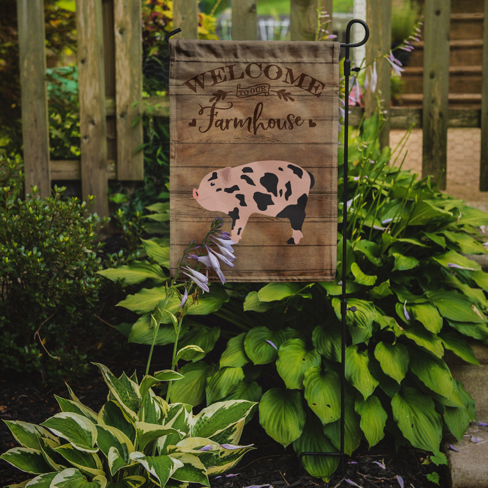 Mini Miniature Pig Welcome Garden Flag Mailbox Decorative Yard Banner Outside Patio Artwork for Flower Beds, Garden Size, Multicolor
