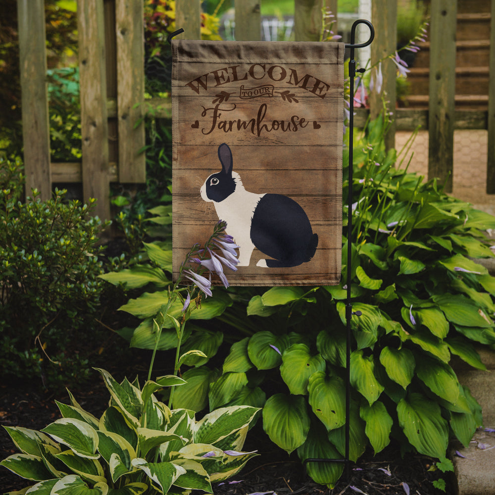 Dutch Rabbit Welcome Garden Flag Mailbox Decorative Yard Banner Outside Patio Artwork for Flower Beds, Garden Size, Multicolor