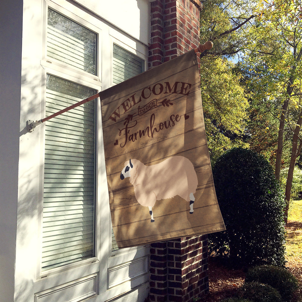 Kerry Hill Sheep Welcome House Flag 28x40 Porch Sleeve Pole Decorative Outside Yard Banner Artwork Wall Hanging, Polyester