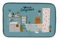 Norwich Terrier in Bathtub Dish Drying Mat Absorbent Dish Drying Mat Pad for Kitchen Counter Dish Drainer Mat for Countertop, 14 x 21", Multicolor