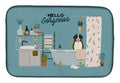 Bernese Mountain Dog in Bathtub Dish Drying Mat Absorbent Dish Drying Mat Pad for Kitchen Counter Dish Drainer Mat for Countertop, 14 x 21", Multicolor