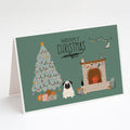 Cream Pug Christmas Everyone Greeting Cards Pack of 8 Blank Cards with Envelopes Whimsical A7 Size 5x7