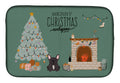 Brindle French Bulldog Christmas Everyone Dish Drying Mat Absorbent Dish Drying Mat Pad for Kitchen Counter Dish Drainer Mat for Countertop, 14 x 21", Multicolor