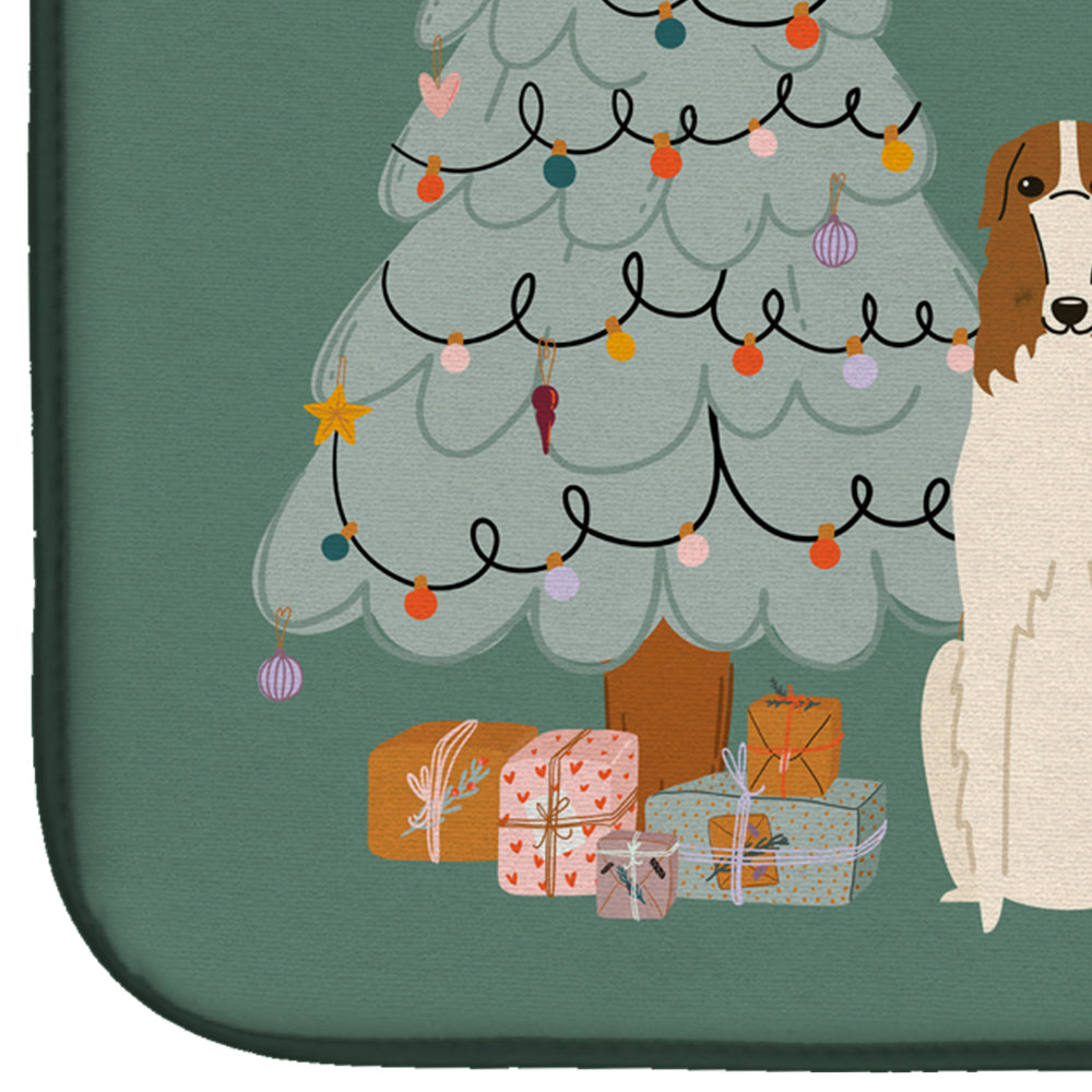 Borzoi Christmas Everyone Dish Drying Mat Absorbent Dish Drying Mat Pad for Kitchen Counter Dish Drainer Mat for Countertop, 14 x 21", Multicolor