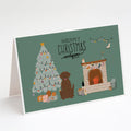 Chocolate Labrador Christmas Everyone Greeting Cards Pack of 8 Blank Cards with Envelopes Whimsical A7 Size 5x7