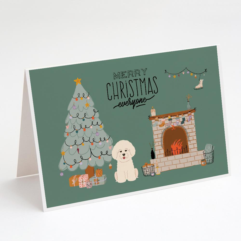 Bichon Frise Christmas Everyone Greeting Cards Pack of 8 Blank Cards with Envelopes Whimsical A7 Size 5x7
