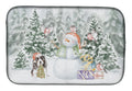 Basset Hound Puppy Tricolor Christmas Dish Drying Mat Absorbent Dish Drying Mat Pad for Kitchen Counter Dish Drainer Mat for Countertop, 14 x 21", Multicolor
