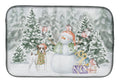 Jack Russell Terrier Tricolor Christmas Dish Drying Mat Absorbent Dish Drying Mat Pad for Kitchen Counter Dish Drainer Mat for Countertop, 14 x 21", Multicolor