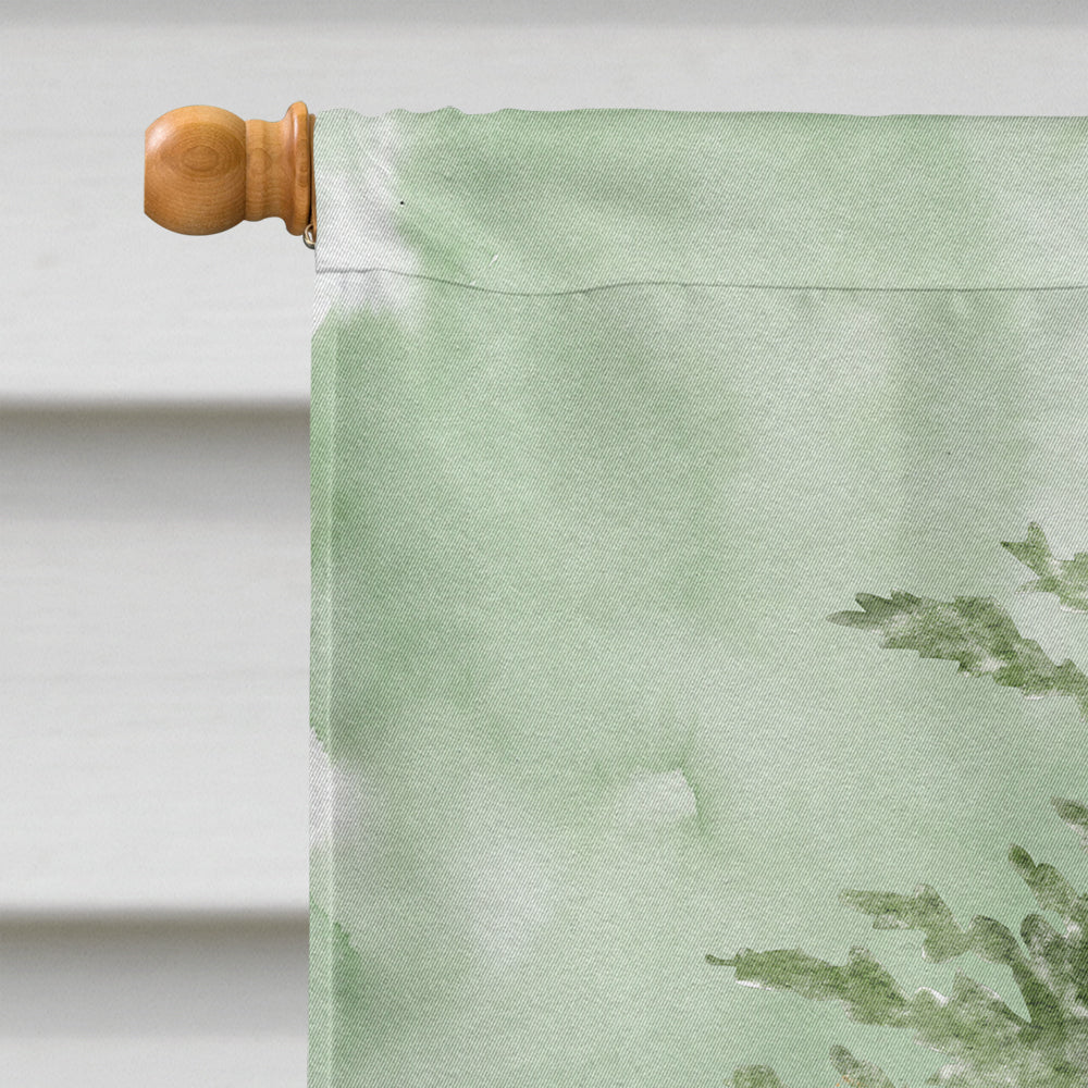 French Bulldog Black #2 Christmas Presents and Tree House Flag 28x40 Porch Sleeve Pole Decorative Outside Yard Banner Artwork Wall Hanging, Polyester