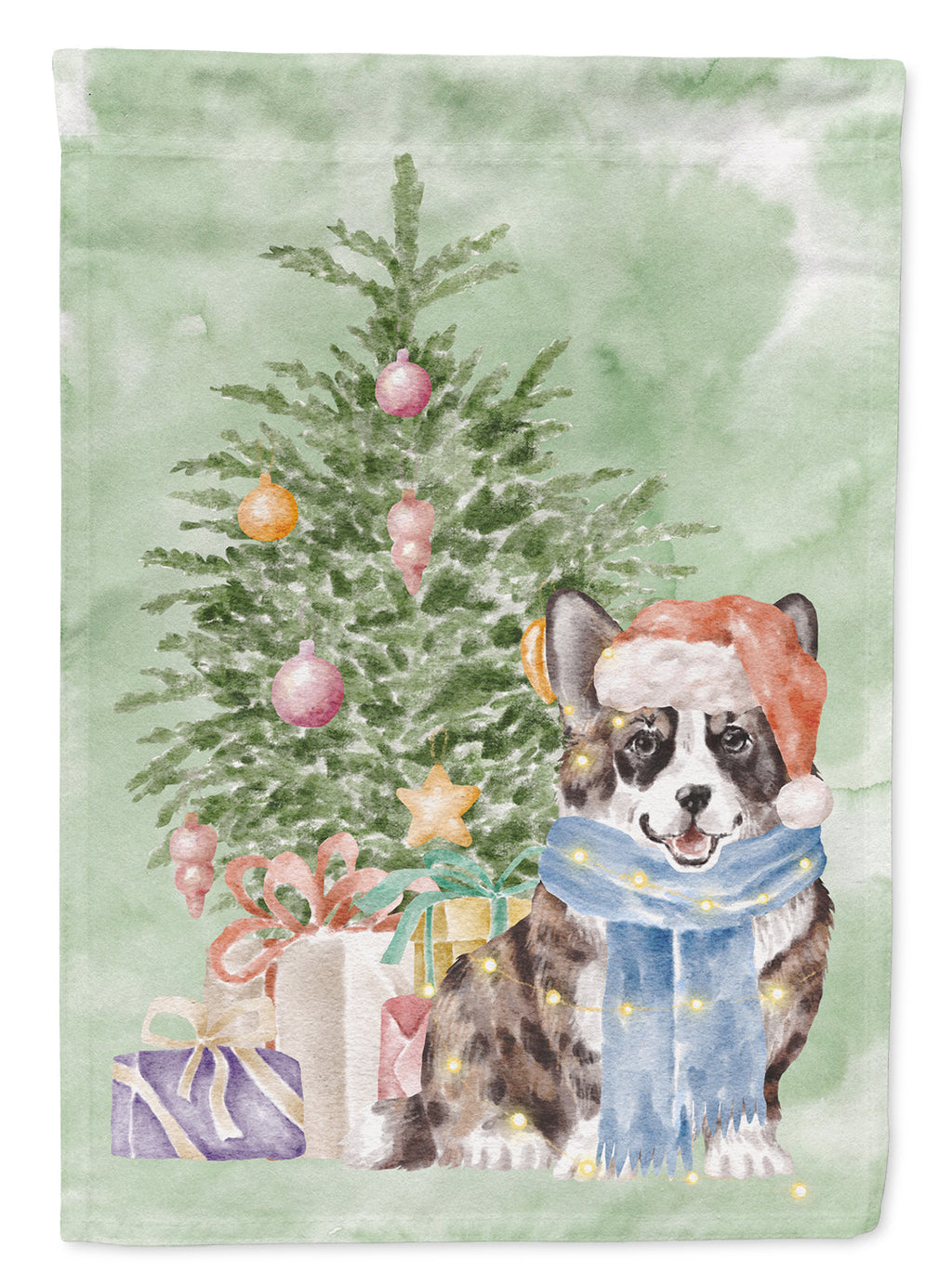 Corgi Cardigan Christmas Presents and Tree Garden Flag Mailbox Decorative Yard Banner Outside Patio Artwork for Flower Beds, Garden Size, Multicolor