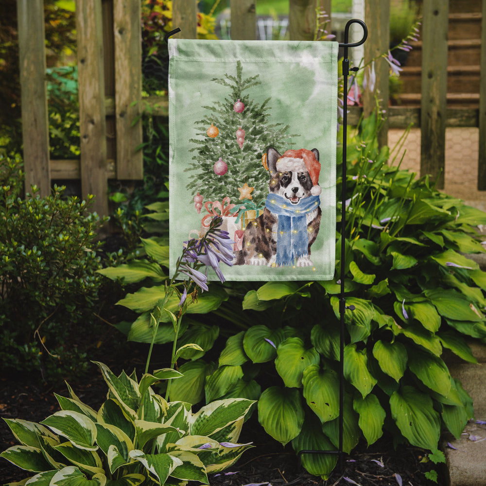 Corgi Cardigan Christmas Presents and Tree Garden Flag Mailbox Decorative Yard Banner Outside Patio Artwork for Flower Beds, Garden Size, Multicolor