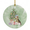Beagle Christmas Presents and Tree Ceramic Ornament Christmas Tree Hanging Decorations for Home Christmas Holiday, Party, Gift, 3 in, Multicolor
