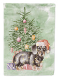 Dachshund Black Tan Puppy Christmas Presents and Tree Garden Flag Mailbox Decorative Yard Banner Outside Patio Artwork for Flower Beds, Garden Size, Multicolor