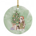 Basset Hound #3 Christmas Presents and Tree Ceramic Ornament Christmas Tree Hanging Decorations for Home Christmas Holiday, Party, Gift, 3 in, Multicolor