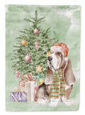 Basset Hound #3 Christmas Presents and Tree Garden Flag Mailbox Decorative Yard Banner Outside Patio Artwork for Flower Beds, Garden Size, Multicolor