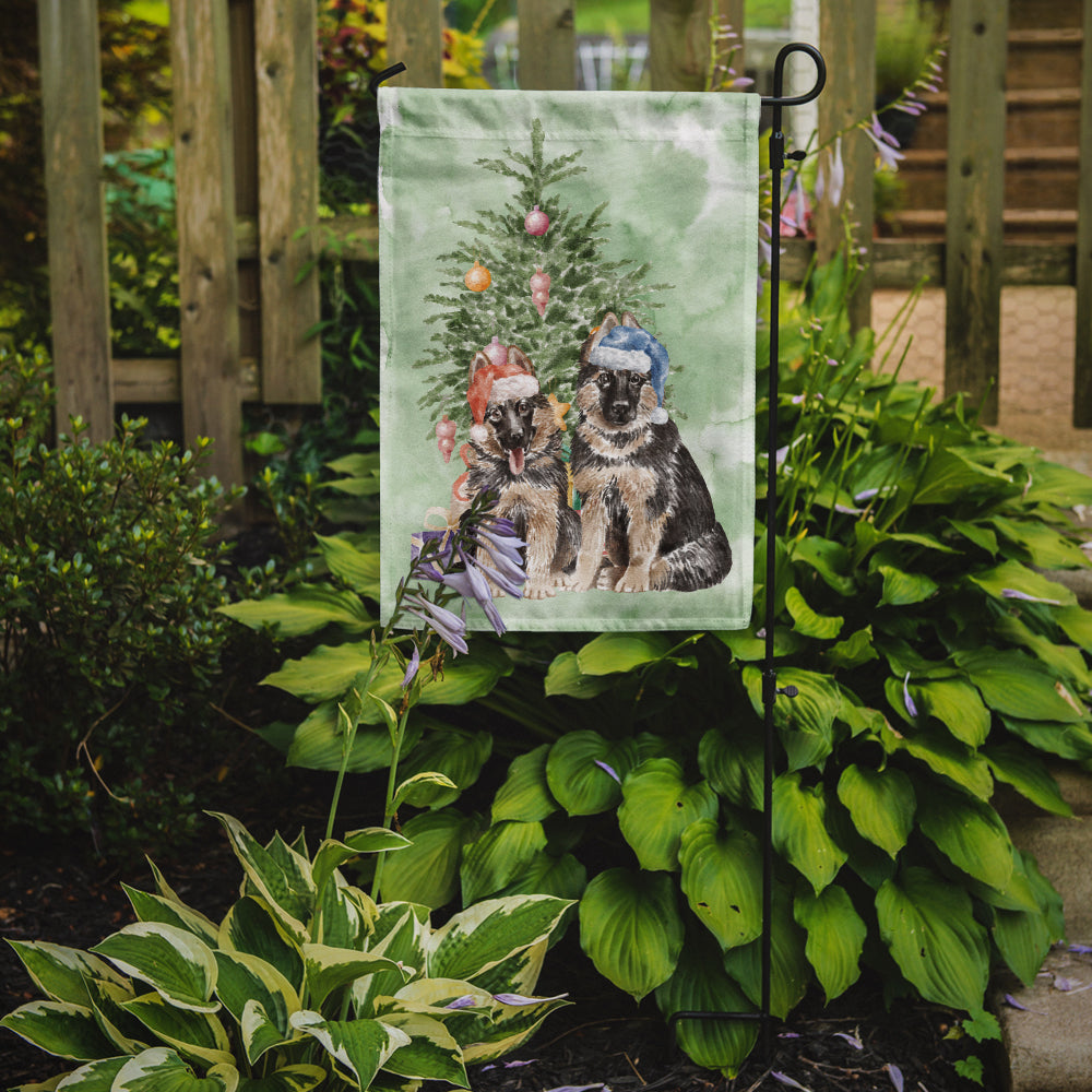 German Shepherd Momma Baby Christmas Presents and Tree Garden Flag Mailbox Decorative Yard Banner Outside Patio Artwork for Flower Beds, Garden Size, Multicolor