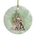 Labrador Retriever Black Puppy Christmas Presents and Tree Ceramic Ornament Christmas Tree Hanging Decorations for Home Christmas Holiday, Party, Gift, 3 in, Multicolor