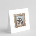 French Bulldog Black Puppy Pretty as a Picture Square Greeting Cards and Envelopes Pack of 8 Blank Cards with Envelopes Blank Thank You Note Greeting Cards Stationery