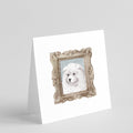 Samoyed Puppy Side View Pretty as a Picture Square Greeting Cards and Envelopes Pack of 8 Blank Cards with Envelopes Blank Thank You Note Greeting Cards Stationery