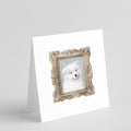 Samoyed Puppy Front View 3 Pretty as a Picture Square Greeting Cards and Envelopes Pack of 8 Blank Cards with Envelopes Blank Thank You Note Greeting Cards Stationery