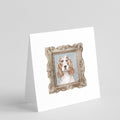 English Cocker Spaniel Red White Front View Pretty as a Picture Square Greeting Cards and Envelopes Pack of 8 Blank Cards with Envelopes Blank Thank You Note Greeting Cards Stationery