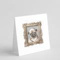 Pug Fawn Puppy Pretty as a Picture Square Greeting Cards and Envelopes Pack of 8 Blank Cards with Envelopes Blank Thank You Note Greeting Cards Stationery