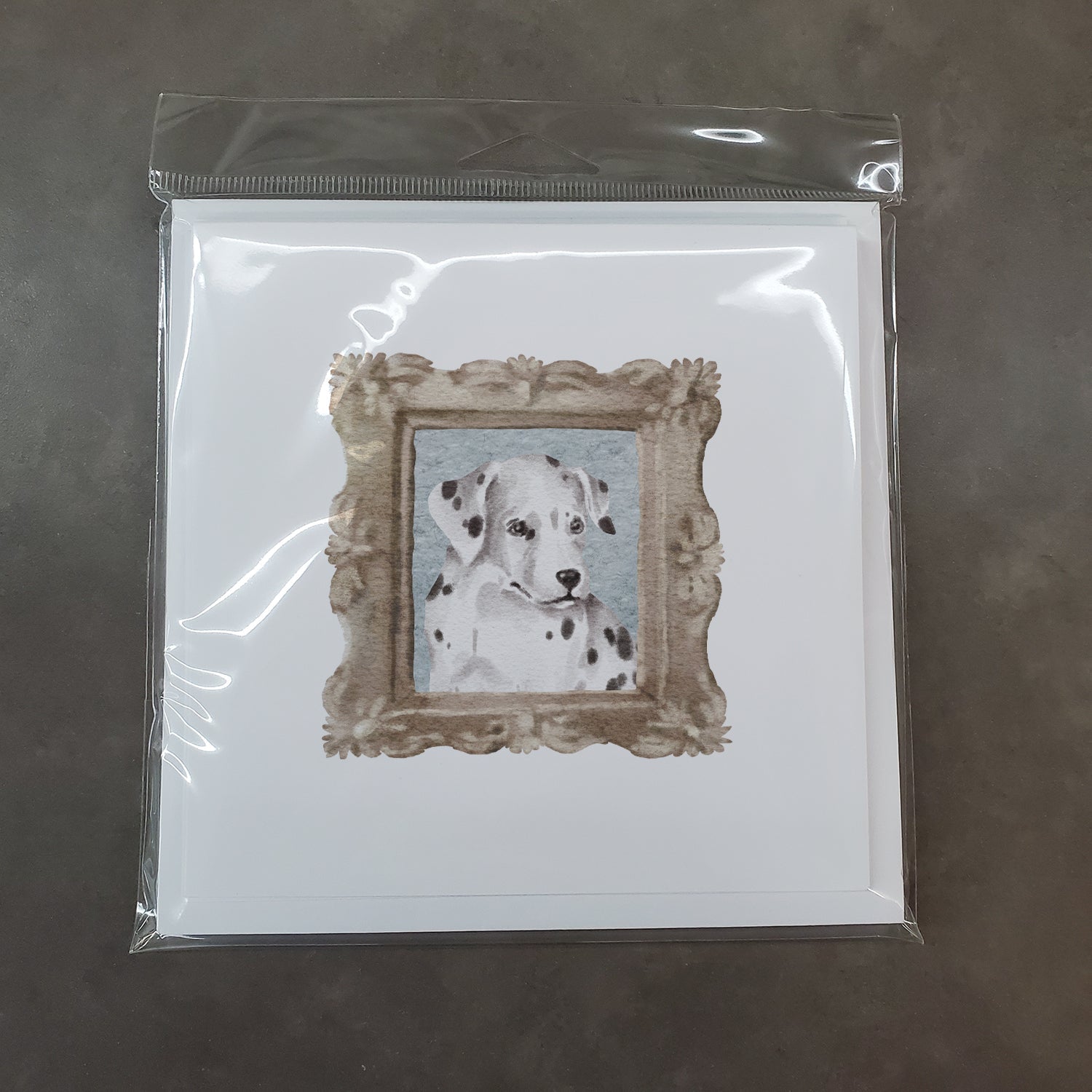 Dalmatian Puppy Side View Pretty as a Picture Square Greeting Cards and Envelopes Pack of 8 Blank Cards with Envelopes Blank Thank You Note Greeting Cards Stationery