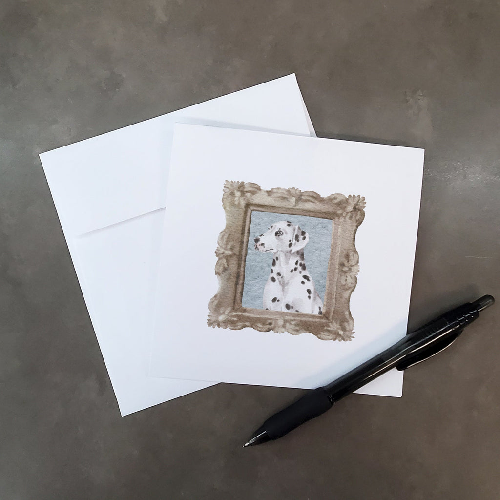 Dalmatian Side View 2 Pretty as a Picture Square Greeting Cards and Envelopes Pack of 8 Blank Cards with Envelopes Blank Thank You Note Greeting Cards Stationery